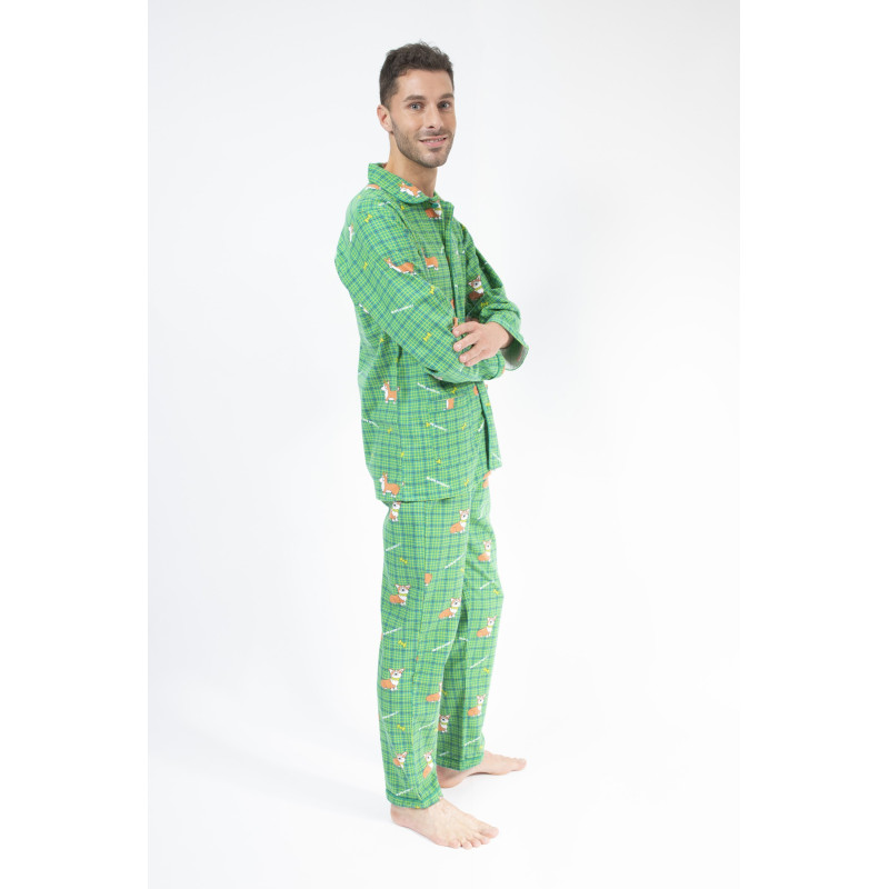 PYJAMA hiver homme CORGI vert