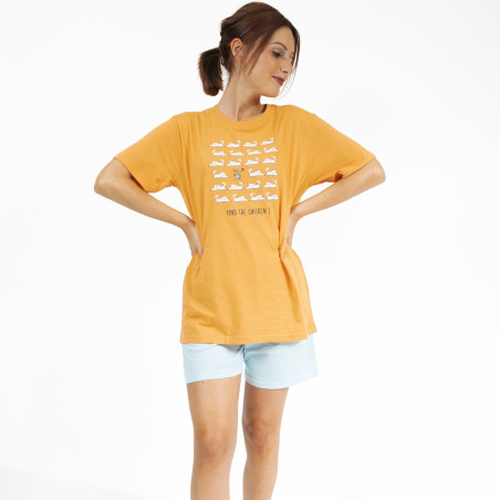 PYJAMA femme court FIND THE CHICKEN