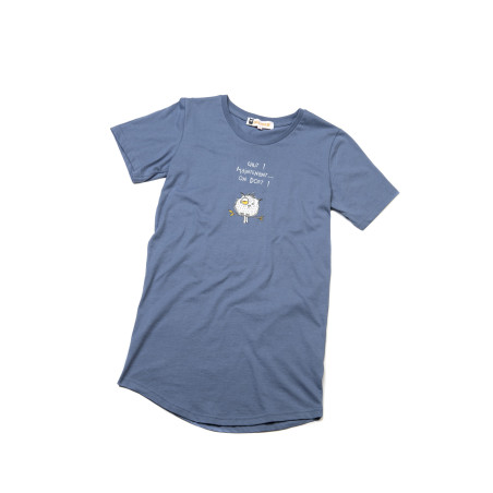 Maxi t-shirt femme court Hibou Chut !