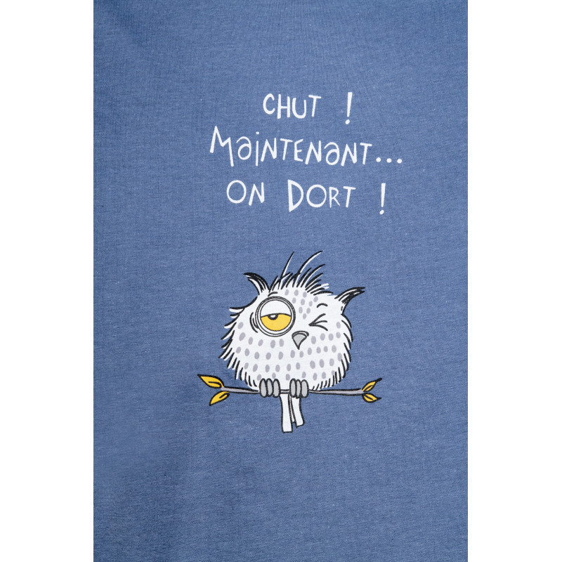 Maxi t-shirt femme court Hibou Chut !