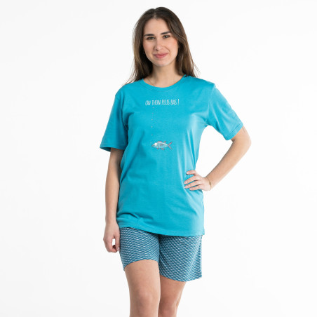 Pyjashort voor vrouwen UN THON + BAS