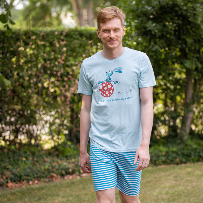 PYJAMA homme court REBONDISSEMENTS