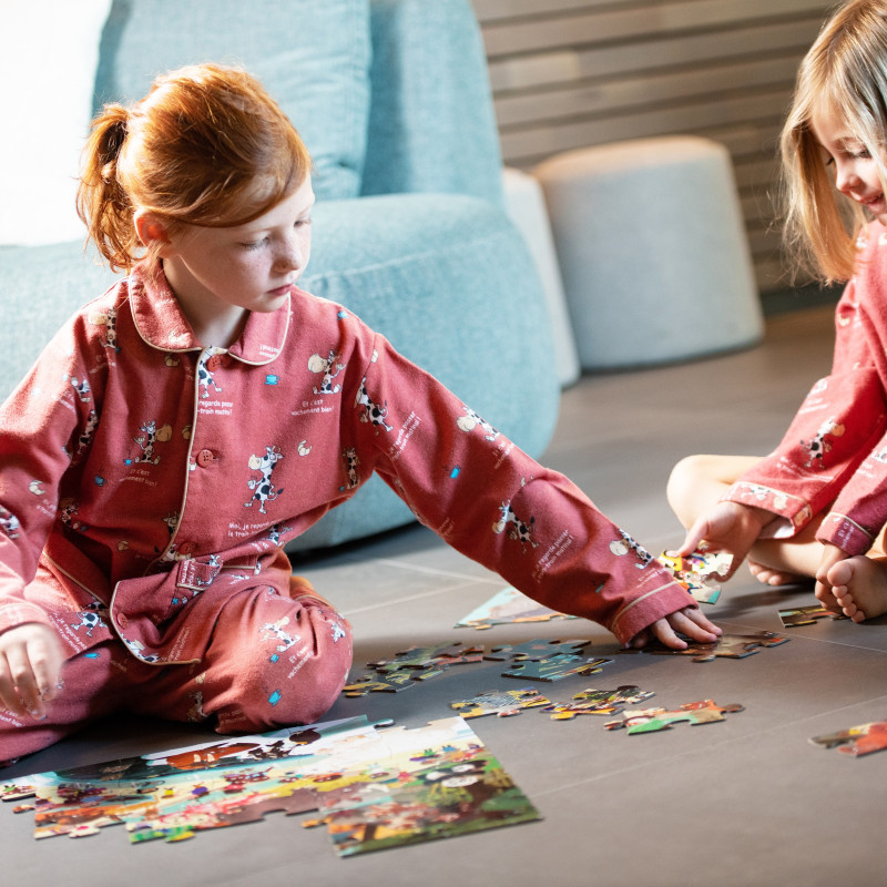 Flanellen pyjama voor jongens en meisjes koeien