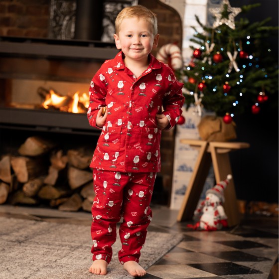 Flanellen kinderpyjama Joyeux Noël