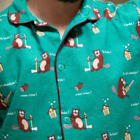 Flanellen herenpyjama Les bucherons - beren