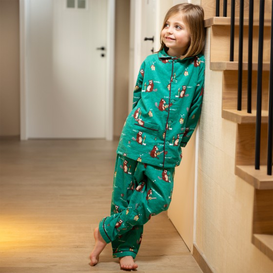 Pyjama flanelle enfant Le taf des castors