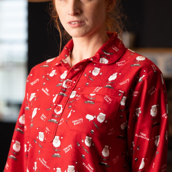 Chemise de nuit flanelle femme Joyeux Noël