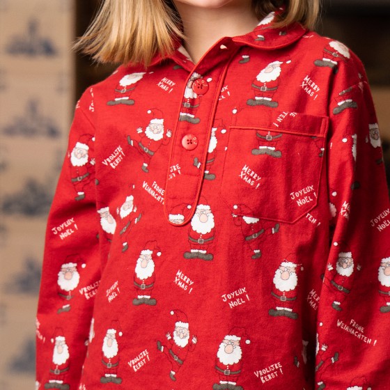 Chemise de nuit flanelle fille  Joyeux Noël