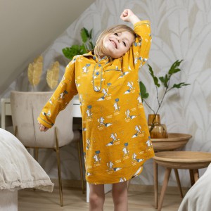 Chemise de nuit flanelle fille Le Renard déneige