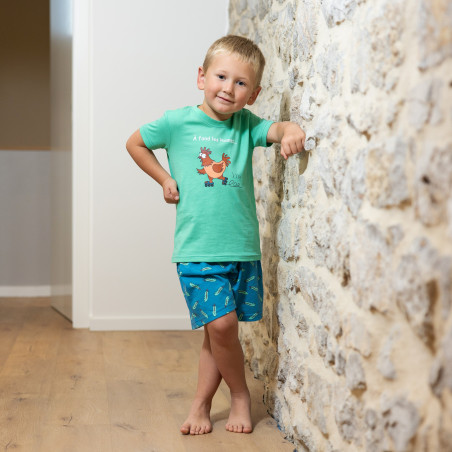 PYJAMA enfant jersey Plumes court
