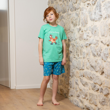 Zomerpyjamashort voor kinderen PLUMES