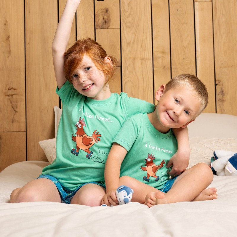 Zomerpyjamashort voor kinderen PLUMES