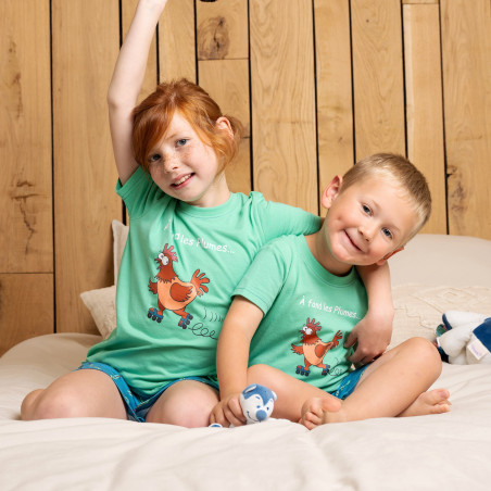 Zomerpyjamashort voor kinderen PLUMES