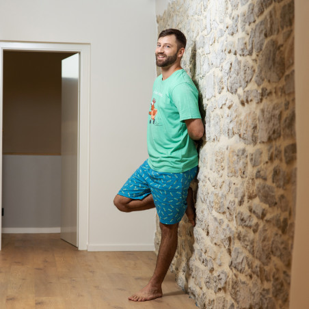 PYJAMA homme jersey Plumes court