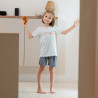 Korte grijze pyjama voor kinderen GOURMET