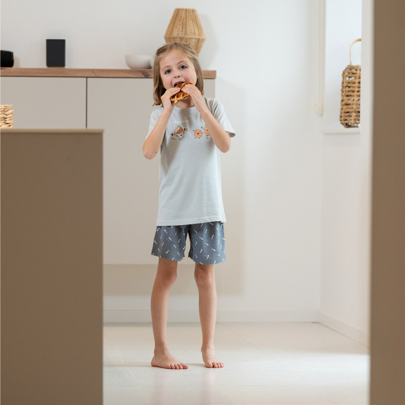 Korte grijze pyjama voor kinderen GOURMET