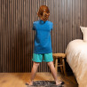 Korte blauwe zomerpyjama voor kinderen CAMELEON