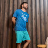 Korte Blauwe zomerpyjama voor heren CAMELEON