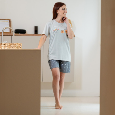 PYJAMA femme jersey GOURMET court