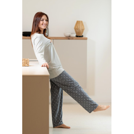 PYJAMA femme jersey GOURMET long