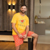 Korte gele zomerpyjama voor heren PEPIN