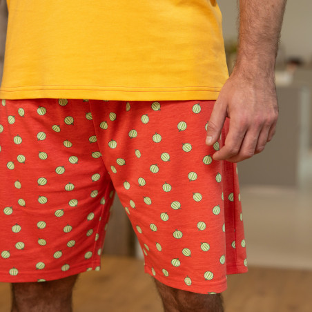 Korte gele zomerpyjama voor heren PEPIN