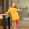 Korte gele zomerpyjama voor kinderen PEPIN