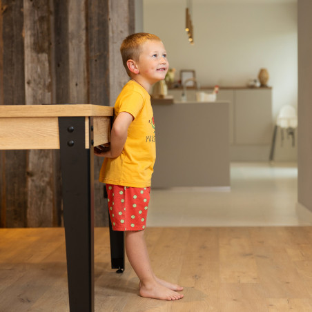 Korte gele zomerpyjama voor kinderen PEPIN