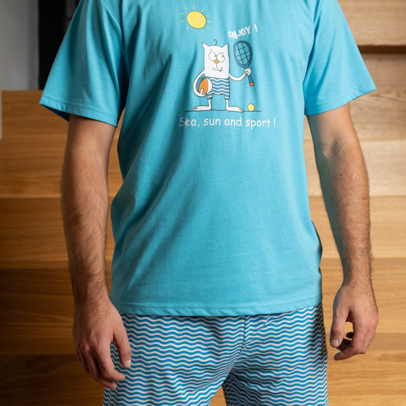 Zomerpyjamashort voor heren SEA-SUN-SPORT