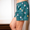 Groene Flanellen BOXERSHORT voor vrouwen FLOCONFORTABLE