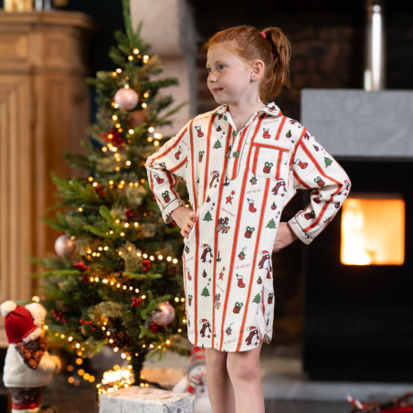 Flanellen nachthemd voor meisjes MERRY XMAS