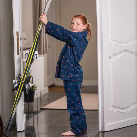 Flanellen pyjama voor kinderen SKIËRS