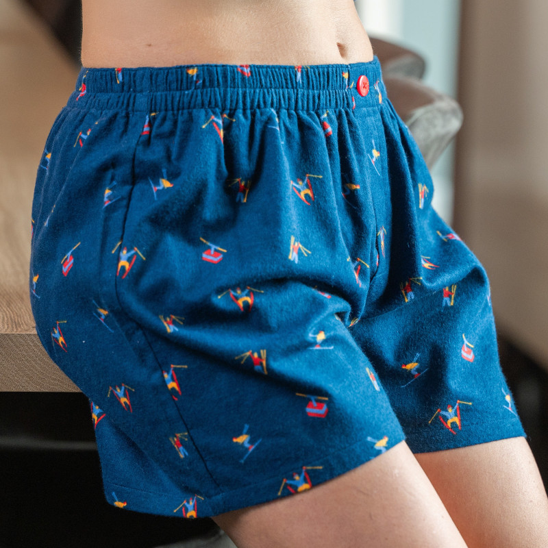 CALECON/BOXER flanelle femme SKIEURS