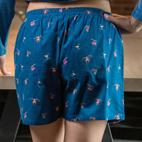 CALECON/BOXER flanelle femme SKIEURS