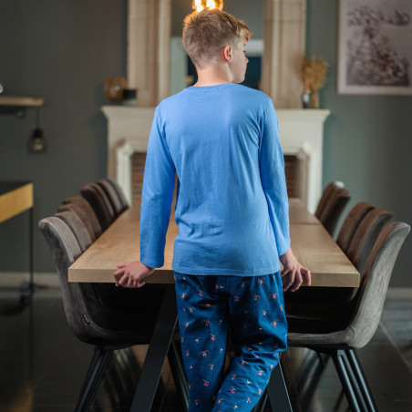 Jersey/flanellen pyjama voor kinderen SKIERS 2