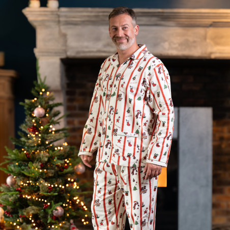 Flanellen pyjama voor heren MERRY XMAS