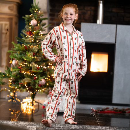 Flanellen pyjama voor kinderen MERRY XMAS