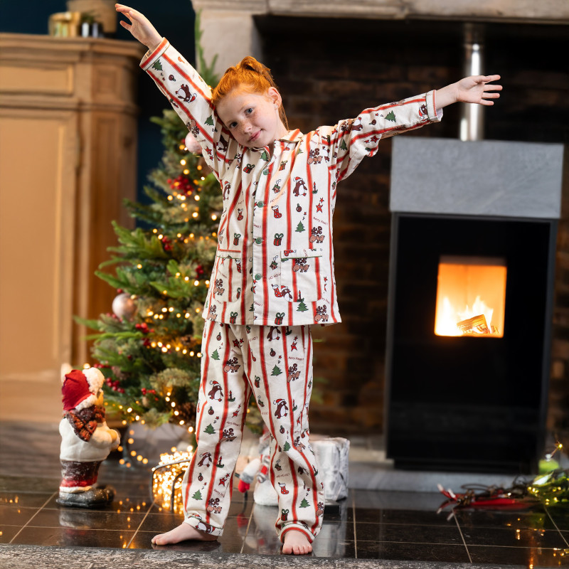 Flanellen pyjama voor kinderen MERRY XMAS