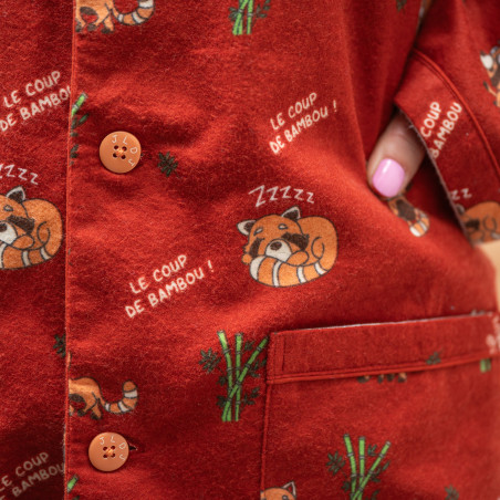 Flanellen pyjama voor dames COUP de BAMBOU