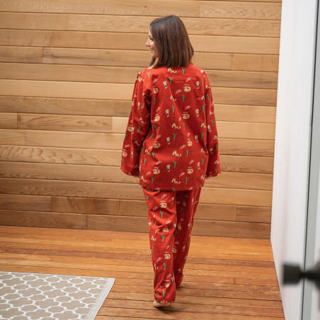 Flanellen pyjama voor dames COUP de BAMBOU