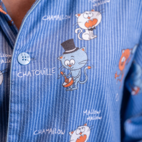 Flanellen pyjama voor dames Chaloupe