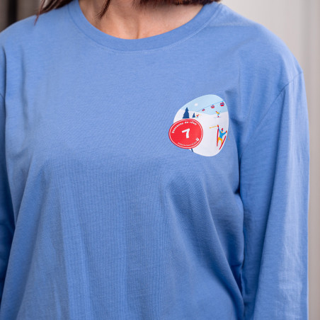 Jersey/flanellen pyjama voor dames SKIERS 2