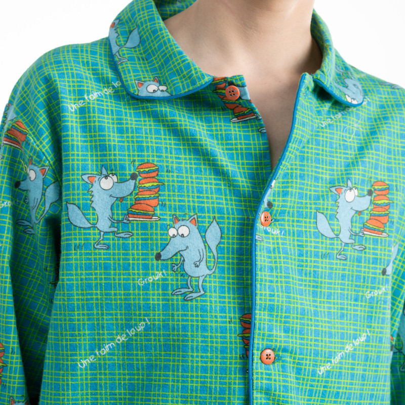 Flanellen pyjama voor kinderen Hongerige wolfjes