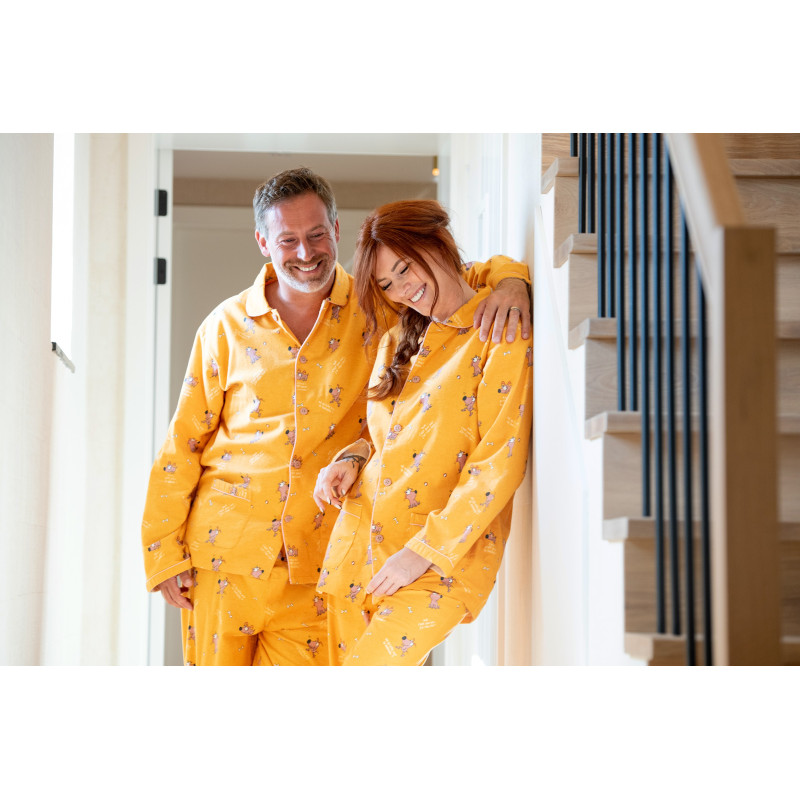 Flanellen pyjama voor heren Kat en Vis