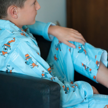 Winter pyjama voor kinderen CHIEN/CHAPEAU (hond/hoed)