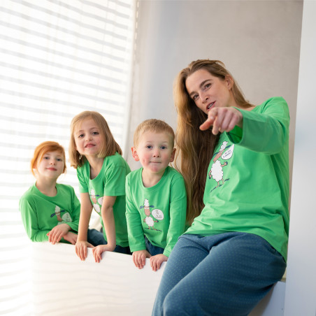 Lange pyjama voor dames met  SCHAAPJE.