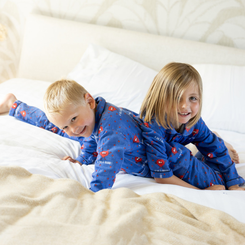 Flanellen pyjama voor kinderen Coeur Hartjes