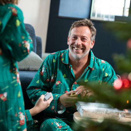 Pyjama flanelle homme Lutins de Noël