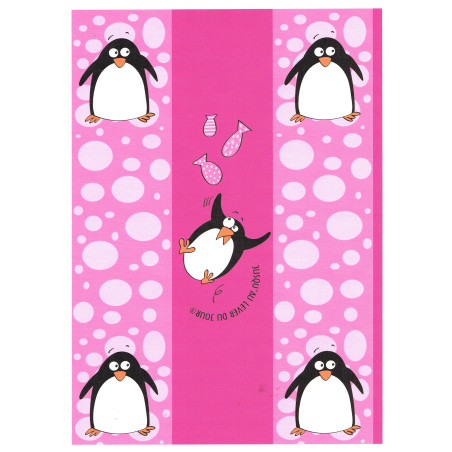 Nachtmuts 'Pinguin fuchsia'